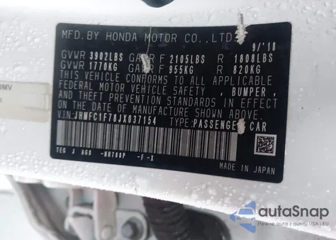 2018 Honda Civic Ex-L из США, поврежденный, VIN JHMFC1F78JX037154